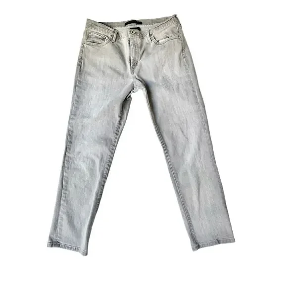 Levi's The Original Jean Grey Mid Rise Straight Leg Boyfriend Jeans 10 Medium - Picture 11 of 12